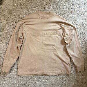 Essentials Men's Beige Long Sleeve Tee